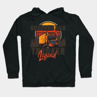 Big loads rig trucker vintage, Husband Dad Trucker Legend Hoodie